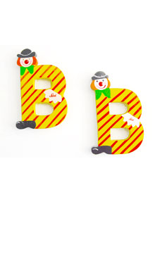 Initialen BB mit Clowns